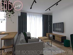 Mieszkanie z antresolą - Salon, styl nowoczesny - zdjęcie od Szczęśliwe Wnętrza Studio Projektowe