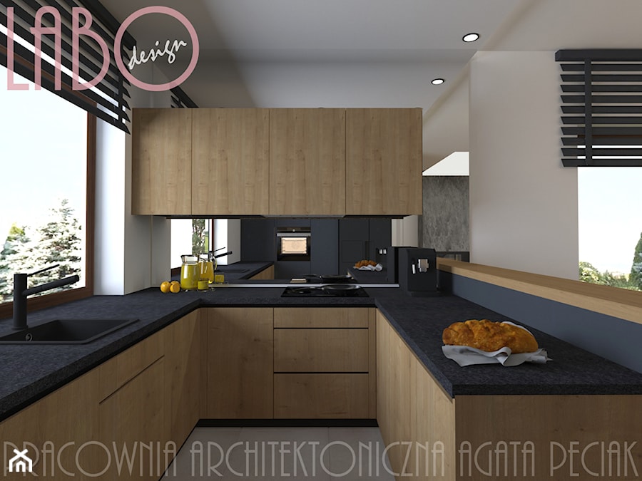 Nowoczesny dom parterowy - Salon, styl skandynawski - zdjęcie od Szczęśliwe Wnętrza Studio Projektowe