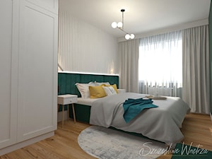 Sypialnia z lamelami - zdjęcie od Szczęśliwe Wnętrza Studio Projektowe