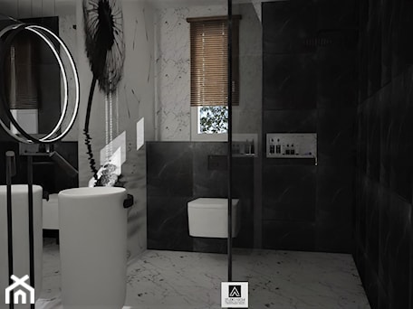 Aranżacje wnętrz - Łazienka: Projekt łazienki z prysznicem - Studio Archi Pracownia Architektury i Projektowania Wnętrz . Przeglądaj, dodawaj i zapisuj najlepsze zdjęcia, pomysły i inspiracje designerskie. W bazie mamy już prawie milion fotografii!