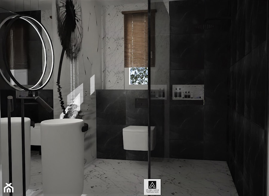 Projekt łazienki z prysznicem - zdjęcie od Studio Archi Pracownia Architektury i Projektowania Wnętrz
