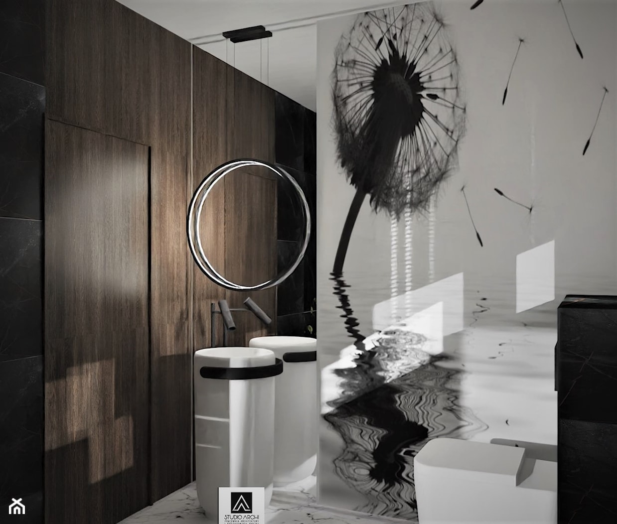 łazienka z prysznicem - zdjęcie od Studio Archi Pracownia Architektury i Projektowania Wnętrz - Homebook