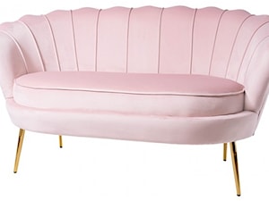 Muszelka Sofa różowa - welur - zdjęcie od lukso.pl sklep
