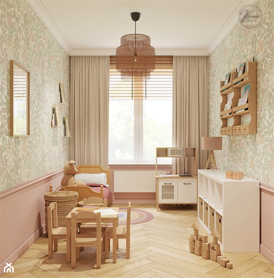Mieszkanie z zieloną kuchnią i nuta boho - Pokój dziecka, styl tradycyjny - zdjęcie od Kierunek na Wnętrza
