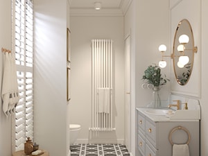 Elegancka łazienka z marmurowymi płytkami - Łazienka, styl nowoczesny - zdjęcie od Kierunek na Wnętrza