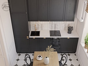 Mieszkanie na wynajem w beżu z dodatkiem czerni - Kuchnia, styl nowoczesny - zdjęcie od Kierunek na Wnętrza
