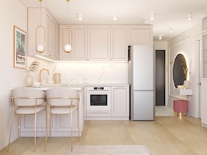 Niewielkie mieszkanie modern classic z odrobiną koloru - Kuchnia, styl nowoczesny - zdjęcie od Kierunek na Wnętrza