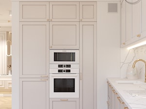 Eleganckie mieszkanie w beżach - Kuchnia, styl nowoczesny - zdjęcie od Kierunek na Wnętrza