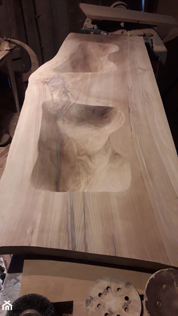 drewniana umywalka - zdjęcie od Pracownia Drewniaczki - Homebook