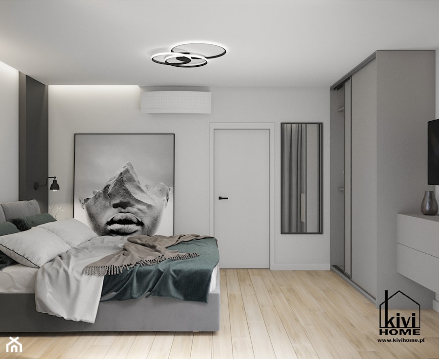 projekt sypialni z motywem księżyca - zdjęcie od Kivi Home - projektowanie wnętrz