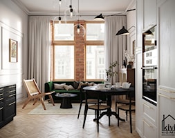 Salon w mieszkaniu w kamienicy - zdjęcie od Kivi Home - projektowanie wnętrz - Homebook