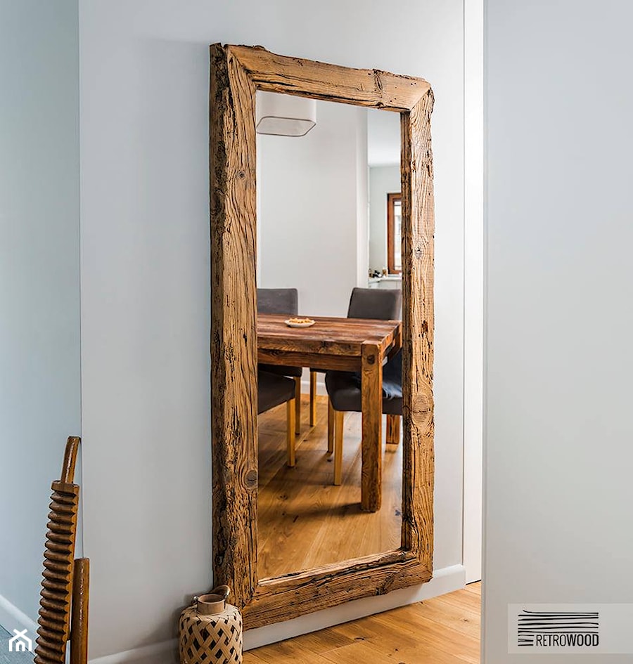 Artrik – lustro ze starego drewna / bala 180×80 rama 10cm - zdjęcie od Retrowood
