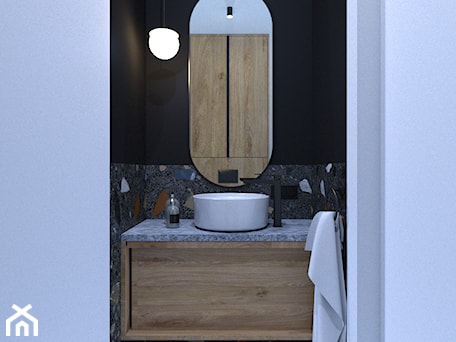 Aranżacje wnętrz - Łazienka: niewielka toaleta z terazzo - Sędzicka - architekt, projektowanie wnętrz. Przeglądaj, dodawaj i zapisuj najlepsze zdjęcia, pomysły i inspiracje designerskie. W bazie mamy już prawie milion fotografii!