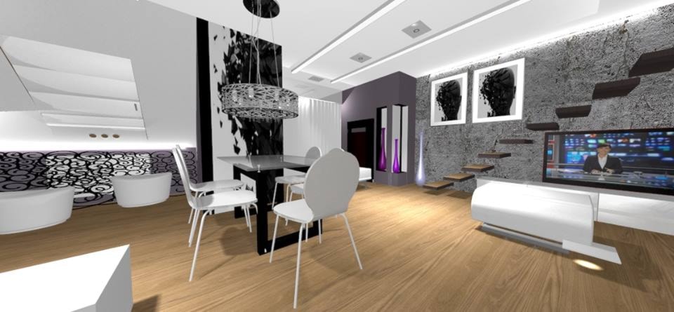 Salon, styl glamour - zdjęcie od T i M design s t u d i o - Homebook