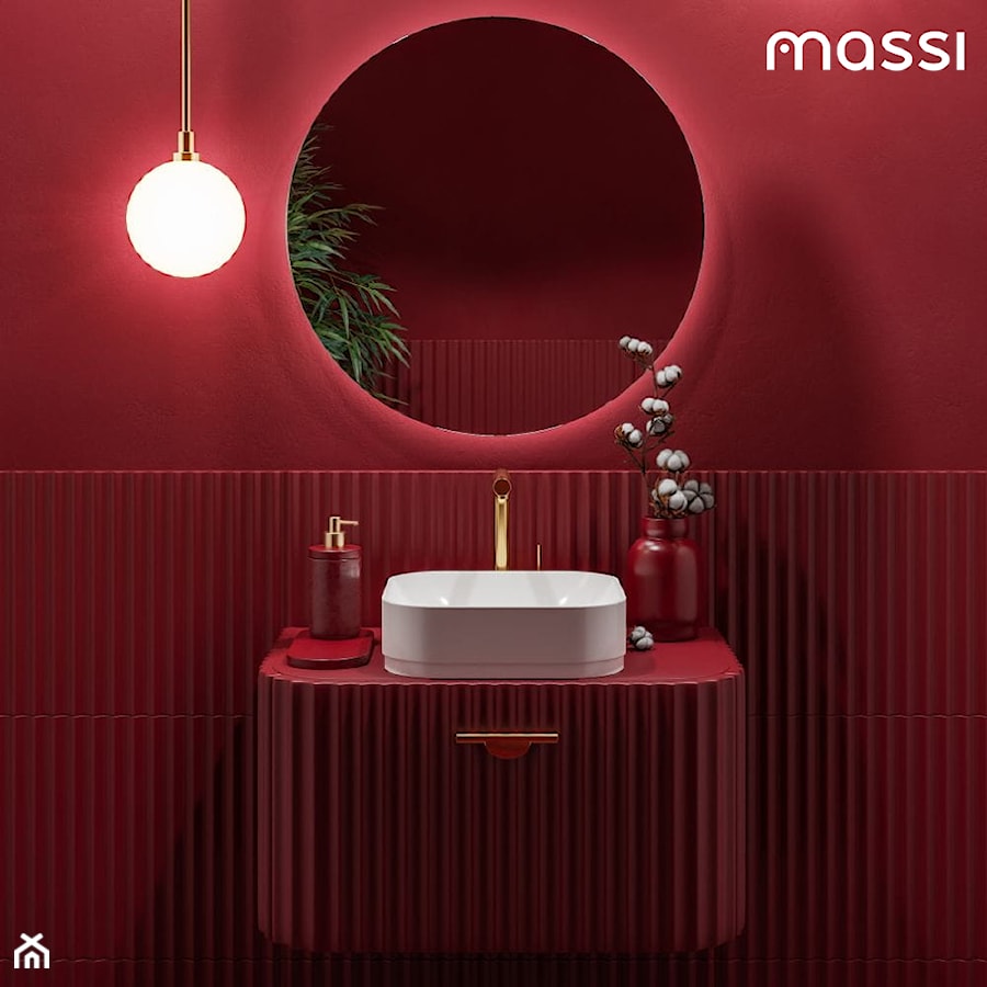 Umywalka nablatowa kwadratowa 40 cm KERA MASSI - zdjęcie od Łazienki Massi
