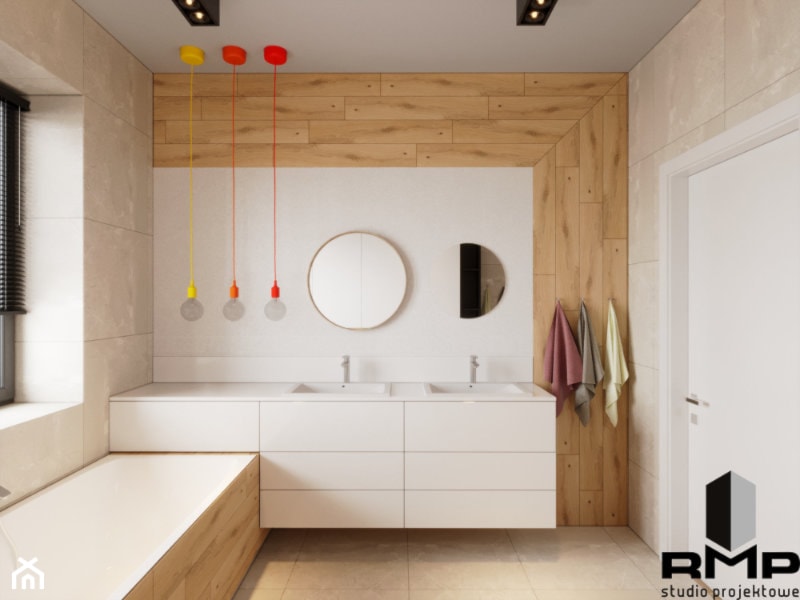 Minimalistyczny projektu domu - Łazienka, styl minimalistyczny - zdjęcie od rmstudio