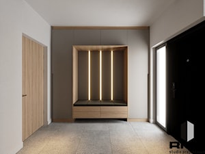 Minimalistyczny projektu domu - Hol / przedpokój, styl minimalistyczny - zdjęcie od rmstudio