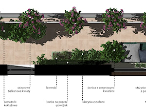 Wąski balkon - Taras, styl skandynawski - zdjęcie od Małe zielone studio