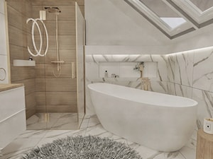 Dom Vero - Duża z lustrem łazienka z oknem, styl nowoczesny - zdjęcie od LOVRE WNĘTRZA