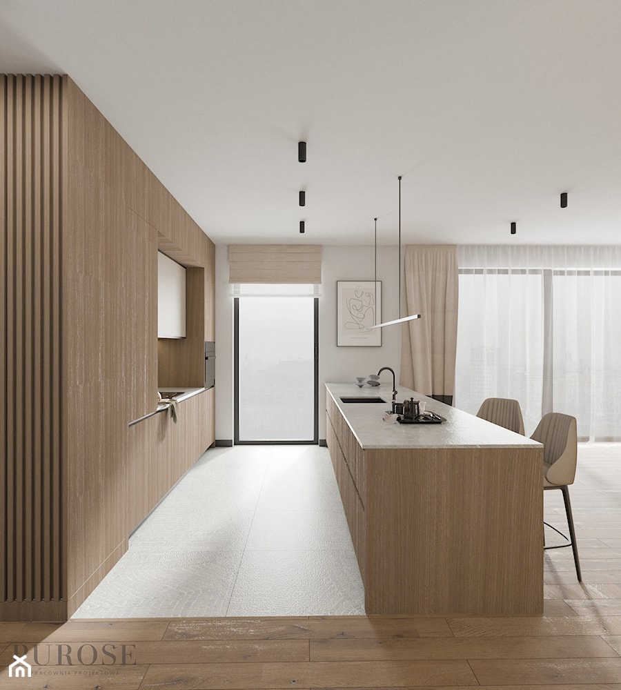 Apartament w Warszawie - Kuchnia, styl nowoczesny - zdjęcie od PUROSE