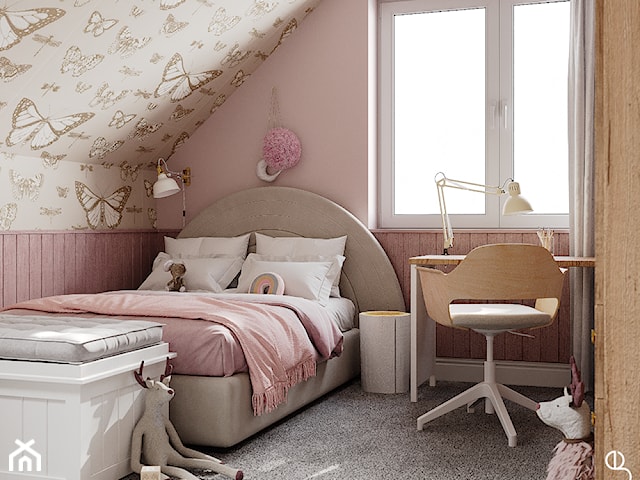 Projekt pokoju w stylu rustykalnym dla dziewczynki