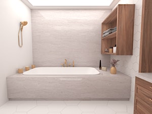 Łazienka ze złotymi dodatkami - Łazienka - zdjęcie od InHouse-Design