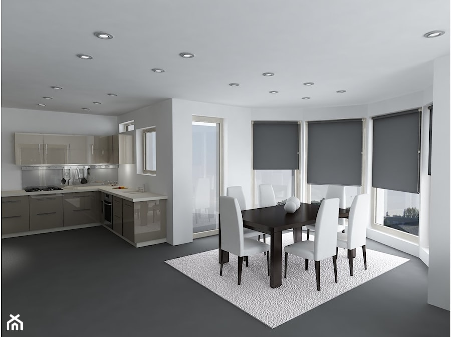 Salon z aneksem kuchennym - Jadalnia - zdjęcie od InHouse-Design