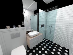 Łazienka czarno-biała - Łazienka - zdjęcie od InHouse-Design