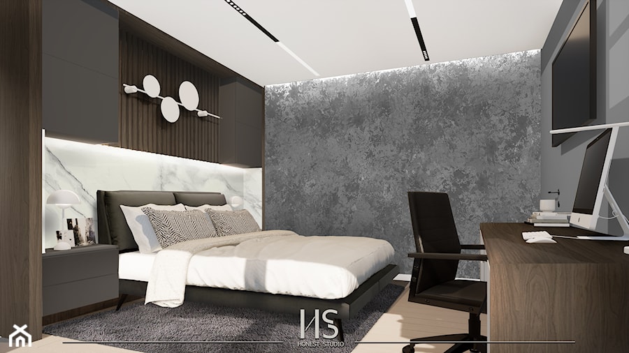 Nowoczesna sypialnia - zdjęcie od Honest Studio projektowanie wnętrz