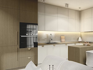 Kuchnia z salonem w stylu glamour - zdjęcie od Honest Studio projektowanie wnętrz