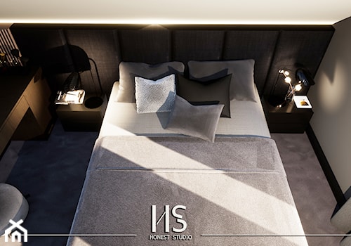 Ładna nowoczesna sypialnia - zdjęcie od Honest Studio projektowanie wnętrz