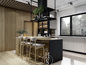 Kuchnia otwarta na salon - zdjęcie od Honest Studio projektowanie wnętrz