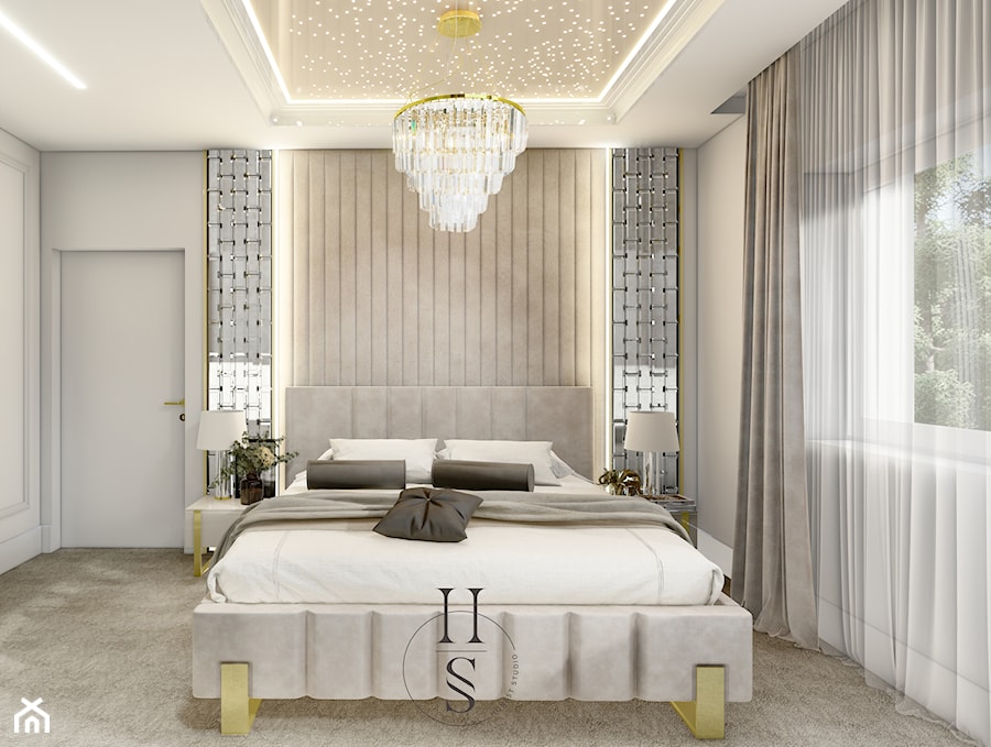 Sypialnia w stylu Glamour - zdjęcie od Honest Studio projektowanie wnętrz