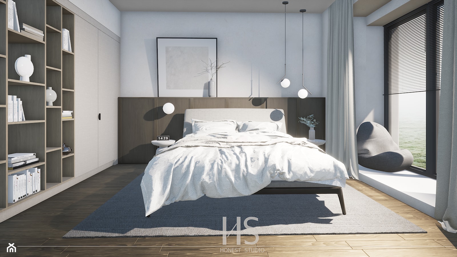 Sypialnia w stylu JAPANDI - zdjęcie od Honest Studio projektowanie wnętrz - Homebook