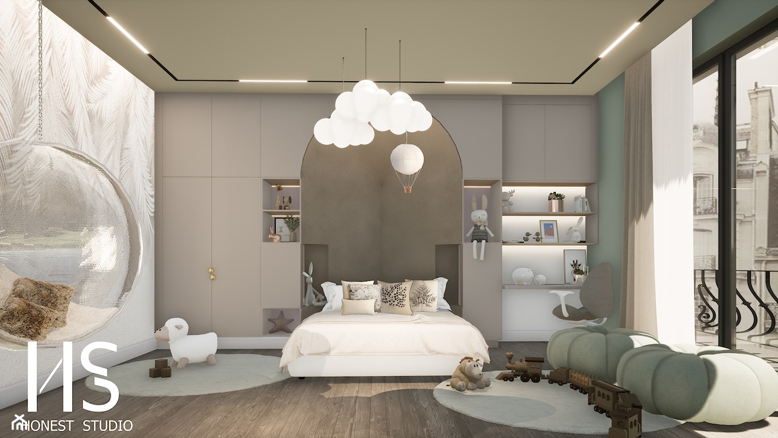 Bajkowa sypialnia dla małej księżniczki - zdjęcie od Honest Studio projektowanie wnętrz - Homebook