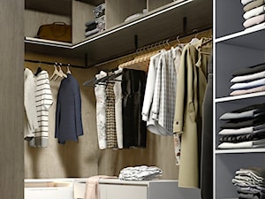 Nowoczesna garderoba z segregacją - zdjęcie od Honest Studio projektowanie wnętrz