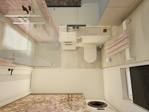 Łazienka z różową mozaiką - zdjęcie od Honest Studio projektowanie wnętrz