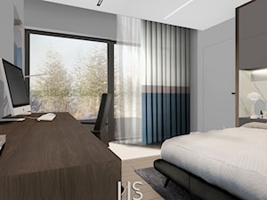 Nowoczesna sypialnia osobną łazienką - zdjęcie od Honest Studio projektowanie wnętrz