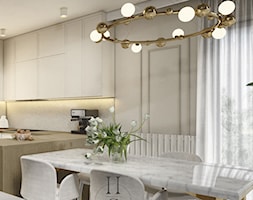 Jadalnia przy kuchni w stylu glamour - zdjęcie od Honest Studio projektowanie wnętrz - Homebook