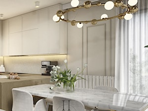 Jadalnia przy kuchni w stylu glamour - zdjęcie od Honest Studio projektowanie wnętrz