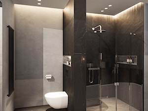 Łazienka z wolnostojącą wanna i prysznicem - zdjęcie od Honest Studio projektowanie wnętrz