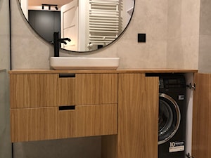 Łazienka oraz zabudowa pralki - Łazienka, styl nowoczesny - zdjęcie od RAFEX Meble na wymiar