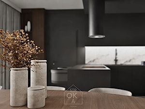 Projekt Salonu z aneksem kuchennym - zdjęcie od Stroka Design Architekt Wnętrz Projektowanie & Home Staging