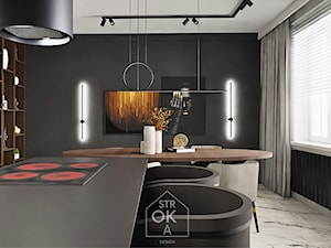 Projekt Salonu z aneksem kuchennym - zdjęcie od Stroka Design Architekt Wnętrz Projektowanie & Home Staging