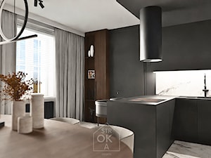 Projekt Salonu z aneksem kuchennym - zdjęcie od Stroka Design Architekt Wnętrz Projektowanie & Home Staging