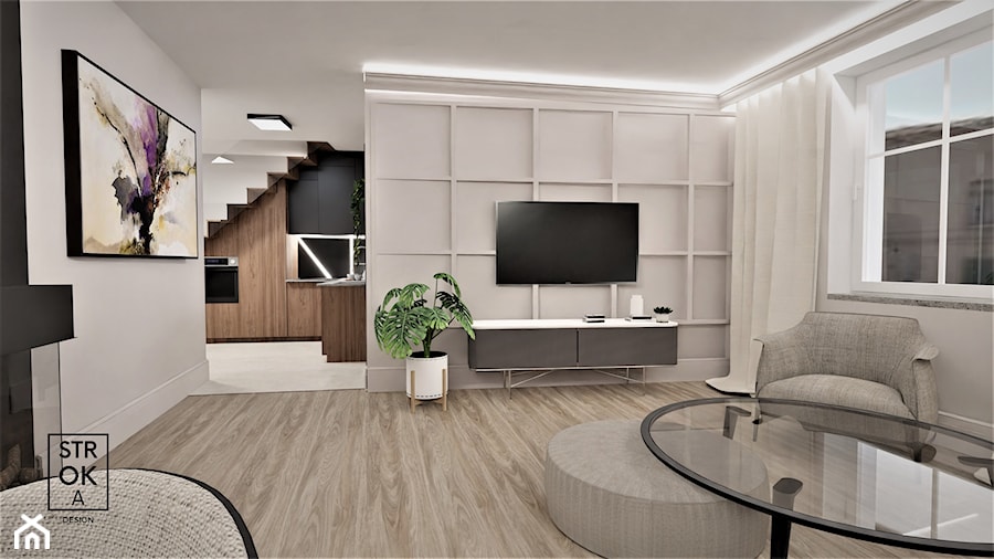 Projekt salonu modern classic - zdjęcie od Stroka Design Architekt Wnętrz Projektowanie & Home Staging