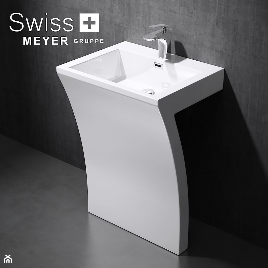 Umywalka wolnostojąca z konglomeratu LEYDA - SWISS MEYER - zdjęcie od Swiss Meyer - Homebook