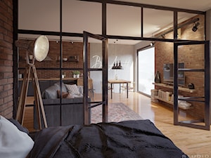 Sypialnia w stylu loftowym. - zdjęcie od Wiecha Studio