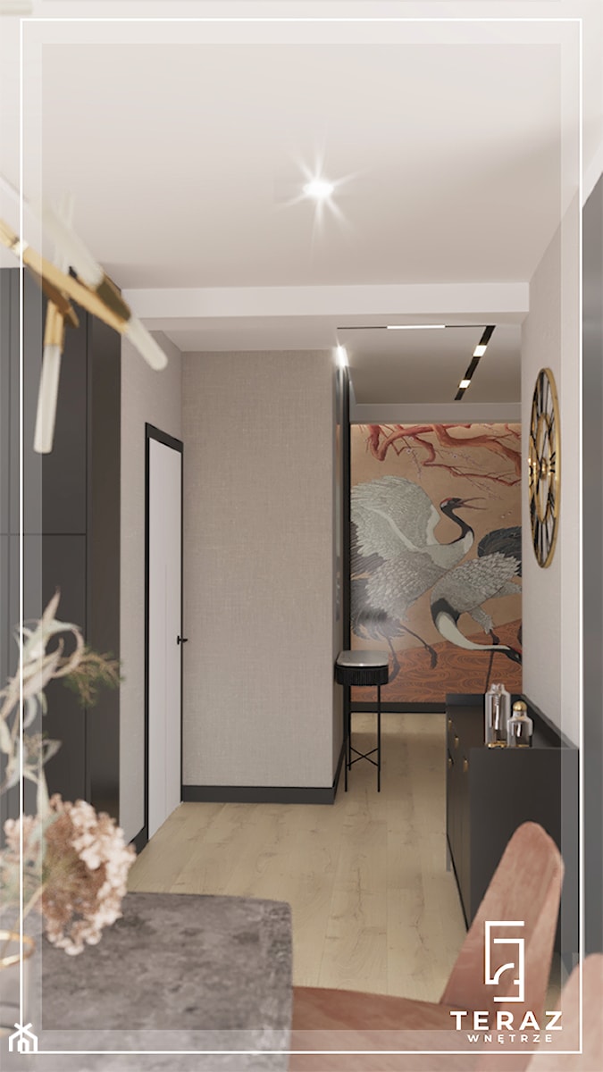 Świetlisty, nowoczesny salon - Hol / przedpokój, styl nowoczesny - zdjęcie od Teraz Wnętrze Studio Projektowe Joanna Andruszko