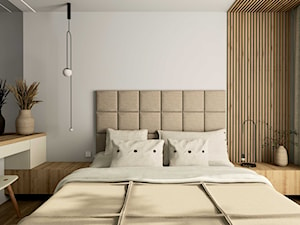 Łóżko - Sypialnia w beżu - zdjęcie od Dim Projekt - Paulina Obrębska